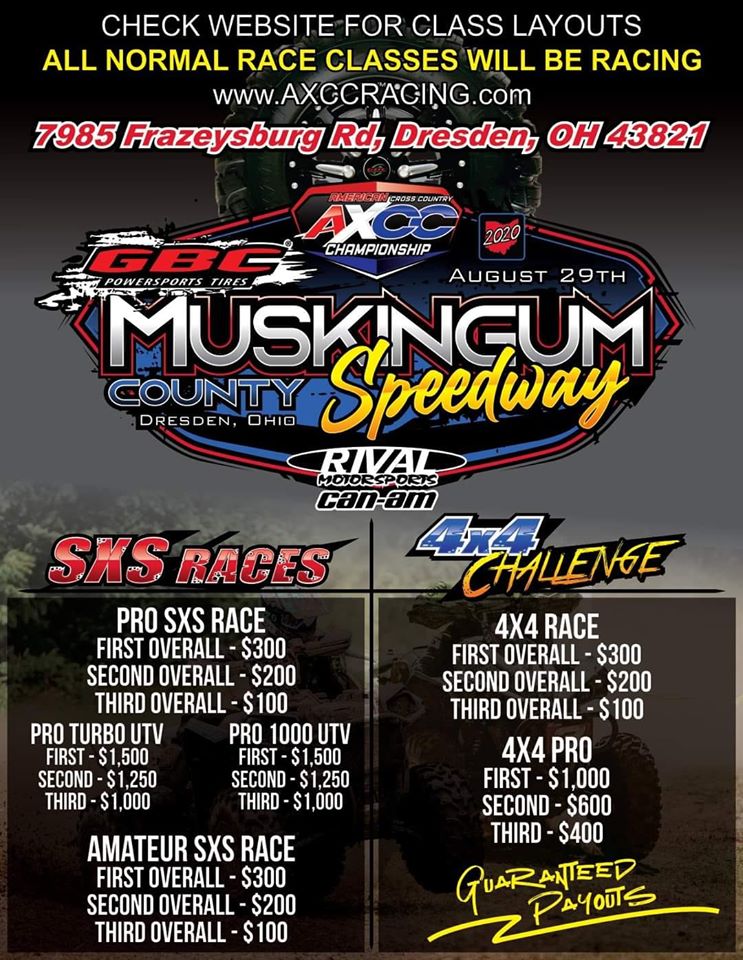 AXCC Round 4 Muskingum Speedway Ohio XC Race